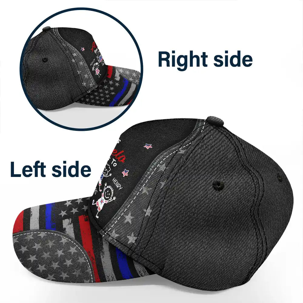 Gift For Grandpa,Gift For Father,Funny,Independence Day,Icon - American Stars And Stripes This Papa Dad Belongs To - Personalized Classic Cap