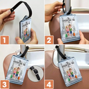 Happy,Travel - And So Adventure Begins Travel - Personalized Luggage Tag