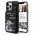 Gift For Yourself, Gift For Women, Gift For Men, Travel, Happy - And So The Adventure Begins - Personalized Leather Flip Wallet Phone Case