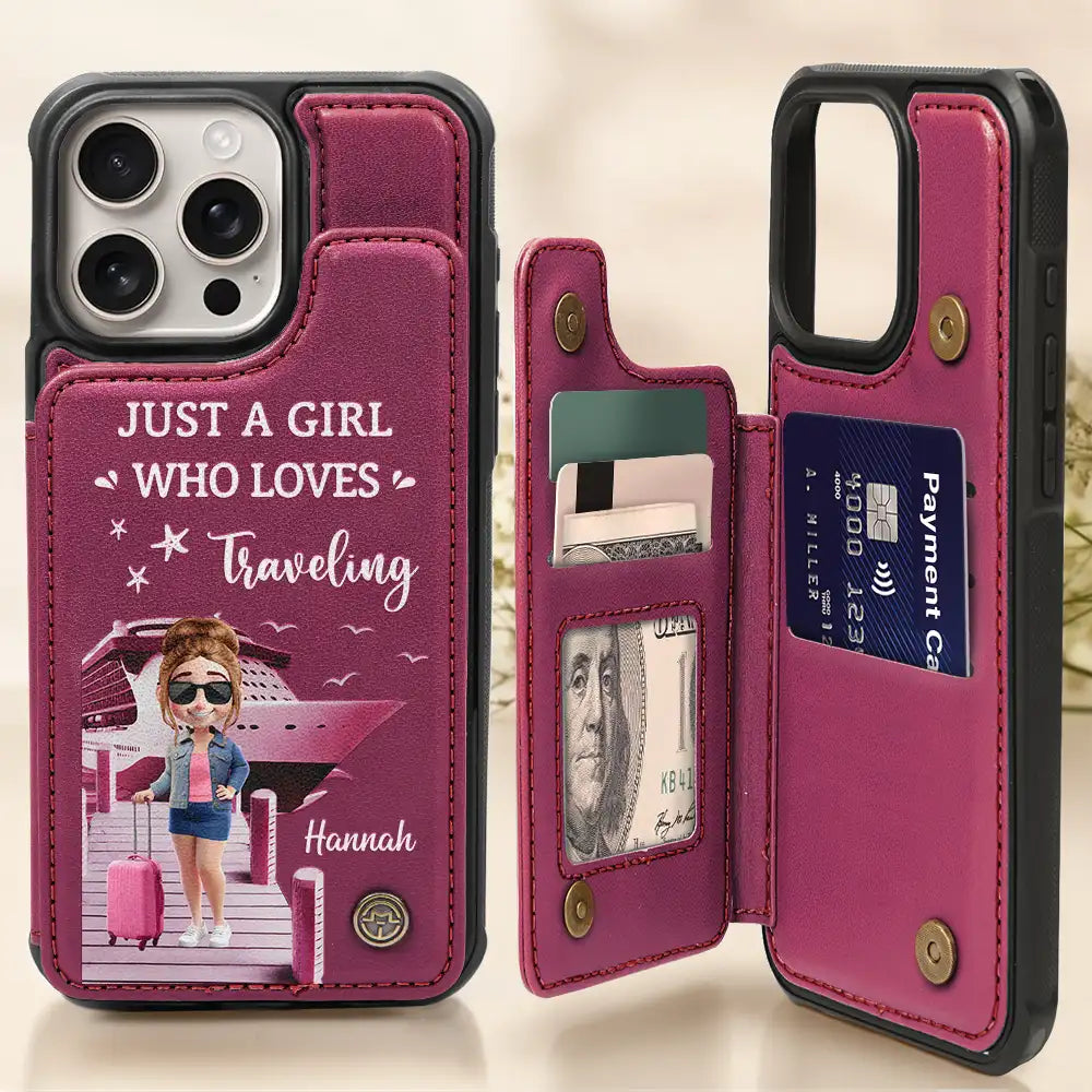 And So The Adventure Begins - Personalized Leather Flip Wallet Phone Case