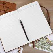 Gift For Yourself,Gift For Women,Gift For Men,Travel,Happy - And So The Adventure Begins Travel Woman Man - Personalized Leather Journal