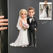 Art Design,Christmas,Custom Photo,Gift For Couples,Happy,Married Couple,Photo - Toybox Figure,Top Market - Anniversary Keepsake For Couples - Personalized Custom Photo Acrylic Magnet