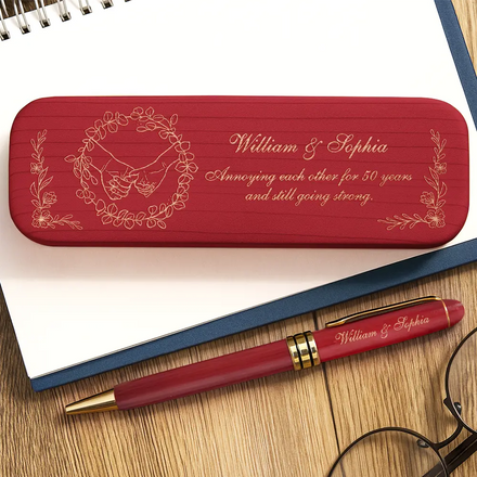 Annoying Each Other - Personalized Wooden Pen Set