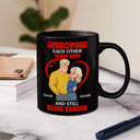 Gift For Couples,Old Couples,Gift For Husband,Gift For Wife,Love - Annoying Each Other Hugging Couple - Personalized Mug