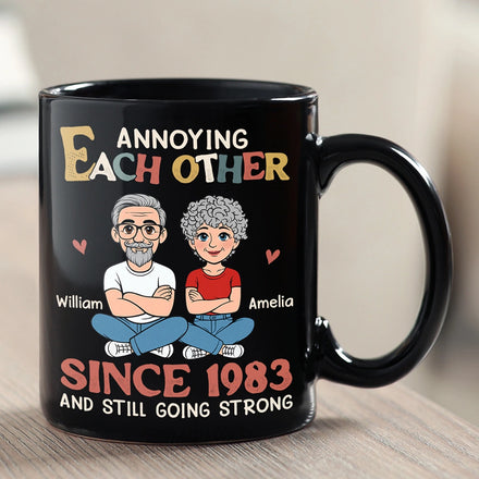 Annoying Each Other Retro Couple - Personalized Mug