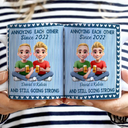 Old Couples,Gift For Husband,Gift For Wife,Gift For Couples,Gift For Boyfriend,Gift For Girlfriend,Love - Annoying Each Other Since Couple Stripe Style - Personalized White Edge-to-Edge Mug