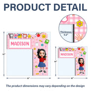 Confident, Back To School, Gift For Kids, Vector - Apple Pencil Preschool Kindergarten Boy Girl - Personalized Door Corner Wood Sign