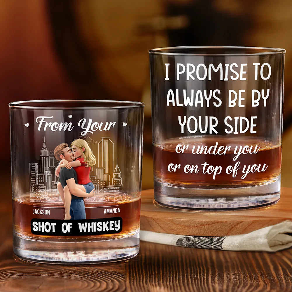 As Long As We Do It Spicy Couple 3D Effect - Personalized Whiskey Glass