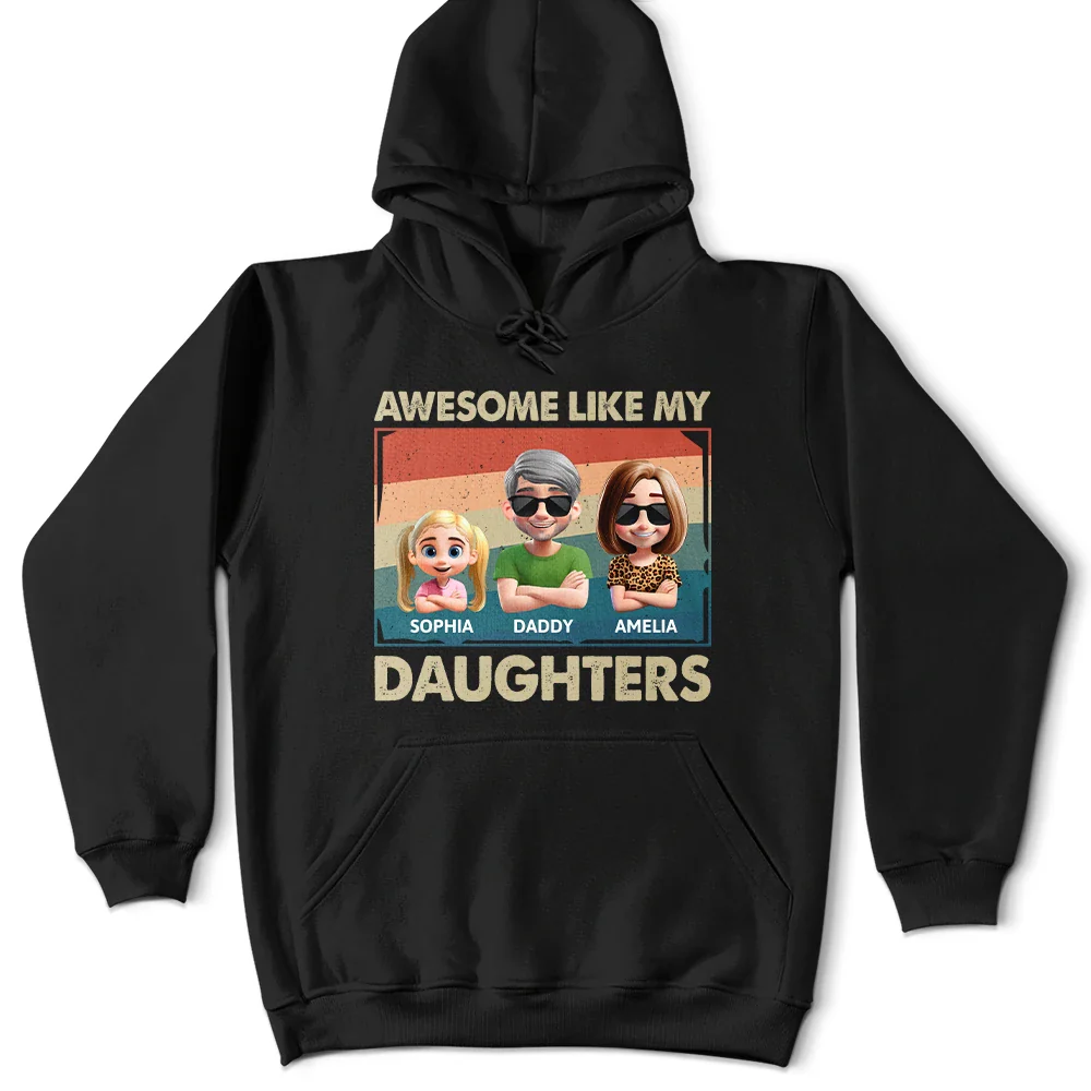 Funny, Gift For Husband, Gift For Grandpa, Gift For Father, Grandpa - Grandkids - Awesome Like My Daughter Funny Dad - Personalized T Shirt