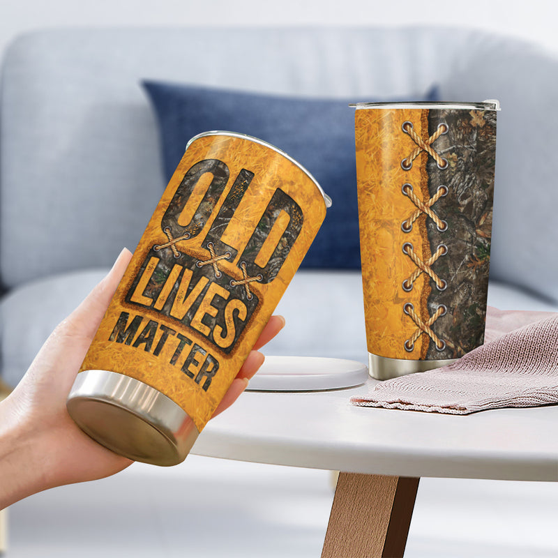 Wander Prints Gift For Dad - Old Lives Matter - 20oz Insulated Tumbler - Father's Day Birthday Gift AZCS