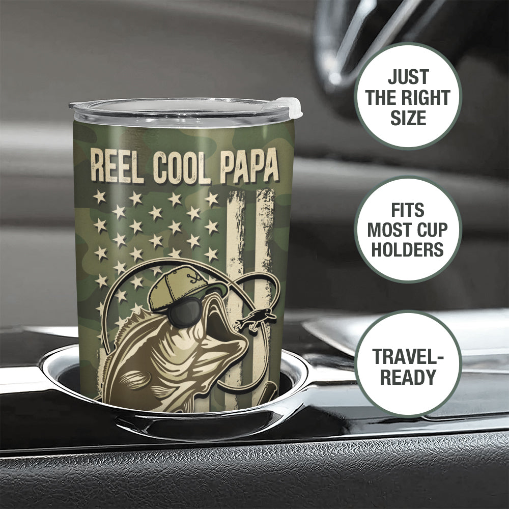 Wander Prints Gift For Dad - Fishing Being A Dad Is An Honor - 20oz Insulated Tumbler - Father's Day Birthday Gift AZCS