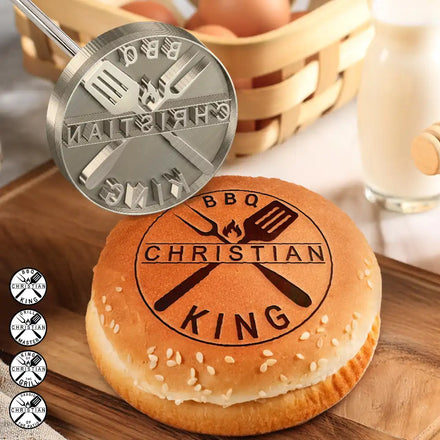 BBQ King Grill Master - Personalized Grilling Branding Stamp