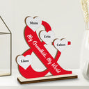 Our Grandkids Our World - Loving Gift For Parent, Grandparent, Nana, Papa - Personalized Custom Shaped 2-Layered Wooden Plaque