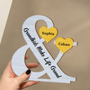 Our Grandkids Our World - Loving Gift For Parent, Grandparent, Nana, Papa - Personalized Custom Shaped 2-Layered Wooden Plaque