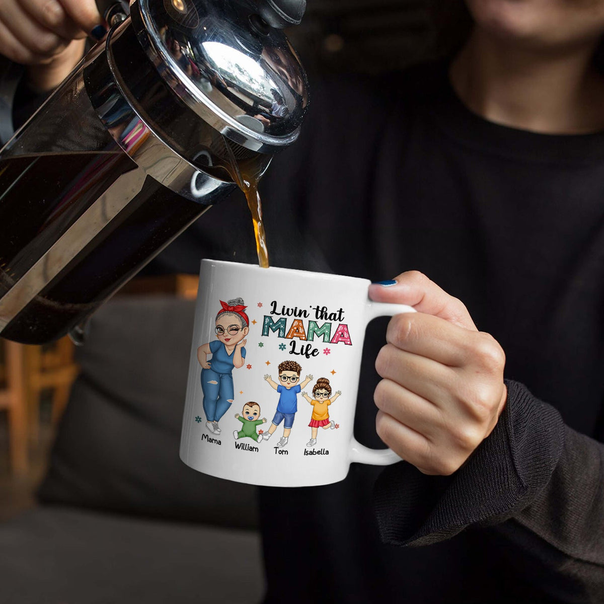 Living That Grandma Life - Funny Gift For Grandma, Mom, Nana, Gigi - Personalized Mug