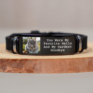 Custom Photo Forever In My Heart - Memorial Gift For Dog Lovers, Cat Lovers, Pet Lovers - Personalized Wristband Bracelet
