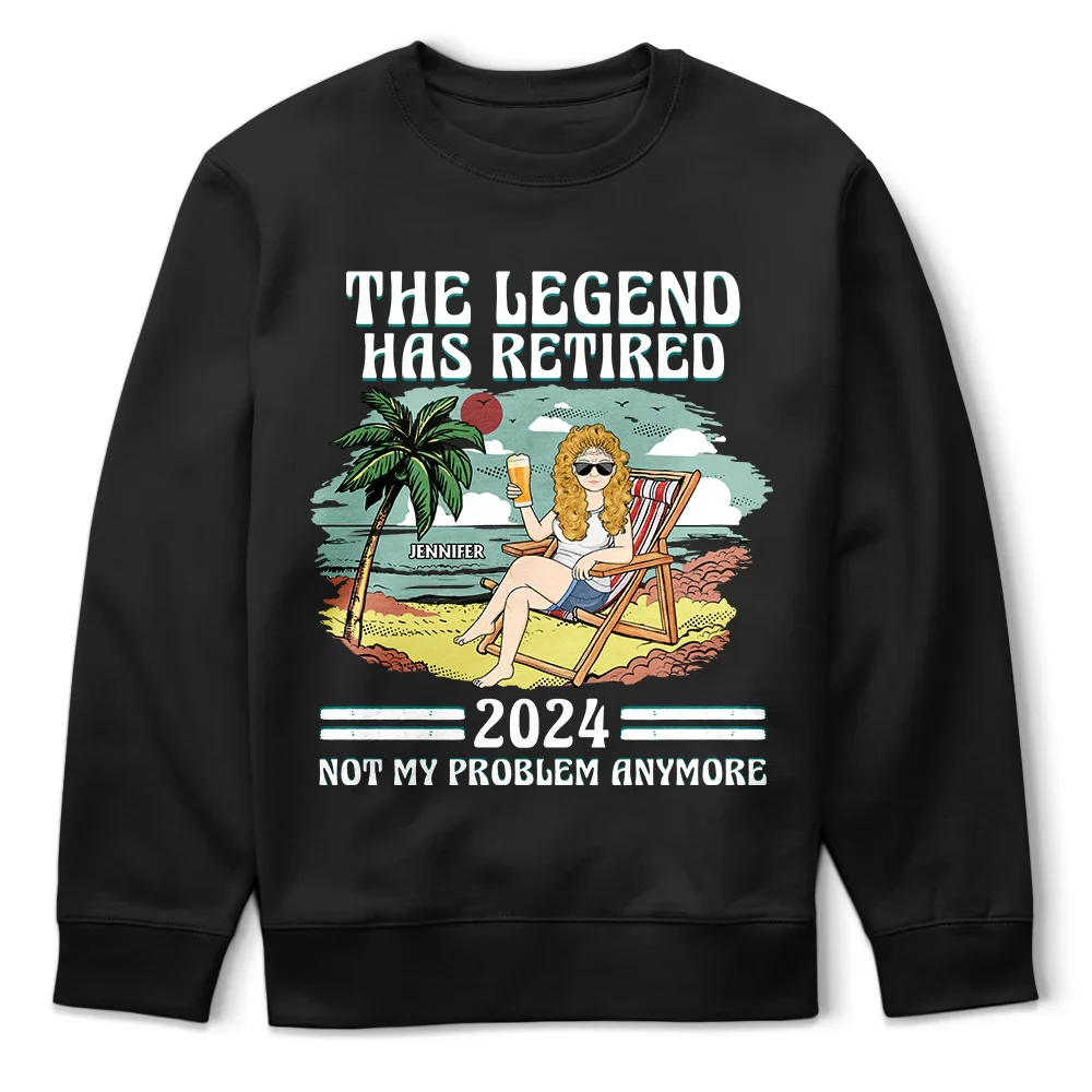 The Legend Has Retired Not My Problem Anymore Vintage - Personalized T Shirt