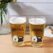 Dad Every Poo I Do - Personalized Beer Glass