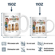 Best Dog Mom Ever Cartoon Woman - Personalized Mug