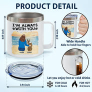 A Bond That Can't Be Broken Dog - Personalized 14oz Stainless Steel Tumbler With Handle