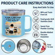 A Bond That Can't Be Broken Dog - Personalized 14oz Stainless Steel Tumbler With Handle