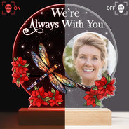 Custom Photo I'm Always With You Memorial - Personalized 3D Led Light Wooden Base
