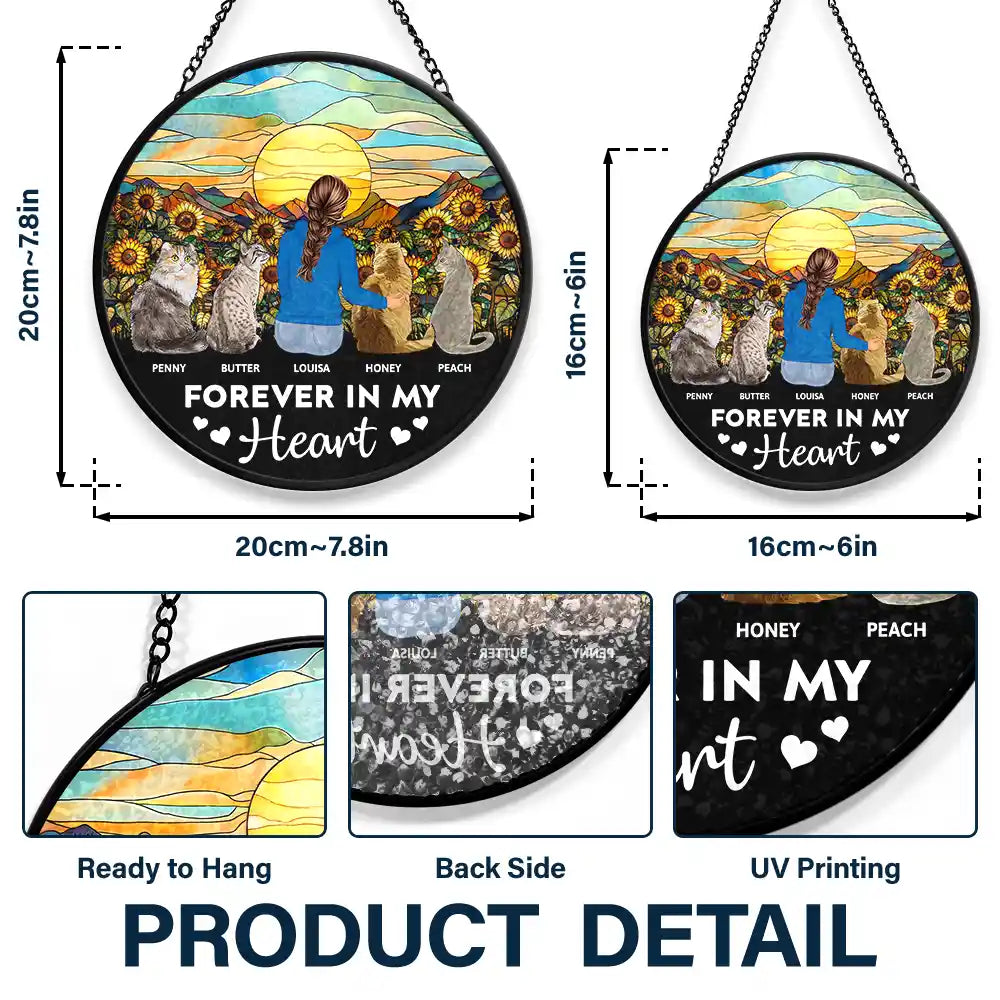 A Bond That Can't Be Broken Cat - Personalized Stained Glass Window Hanging Suncatcher