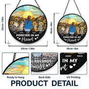 A Bond That Can't Be Broken Cat - Personalized Stained Glass Window Hanging Suncatcher