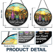 You Were My Favorite Hello Memorial Dog Cat - Personalized Stained Glass Window Hanging Suncatcher