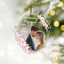 Custom Photo First Christmas Married - Personalized Custom Shaped Acrylic Ornament