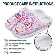 Gift For Grandma, Gift For Mother, Gift For Kids - Blessed To Be Called Grandma Nana - Personalized Fluffy Slipper