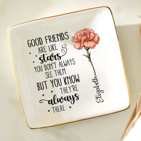 Good Friends Are Like Star - Personalized Ring Dish
