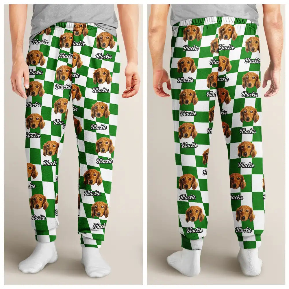 Family - Custom Photo Family Pet Face Cut - Personalized Pajama Pants