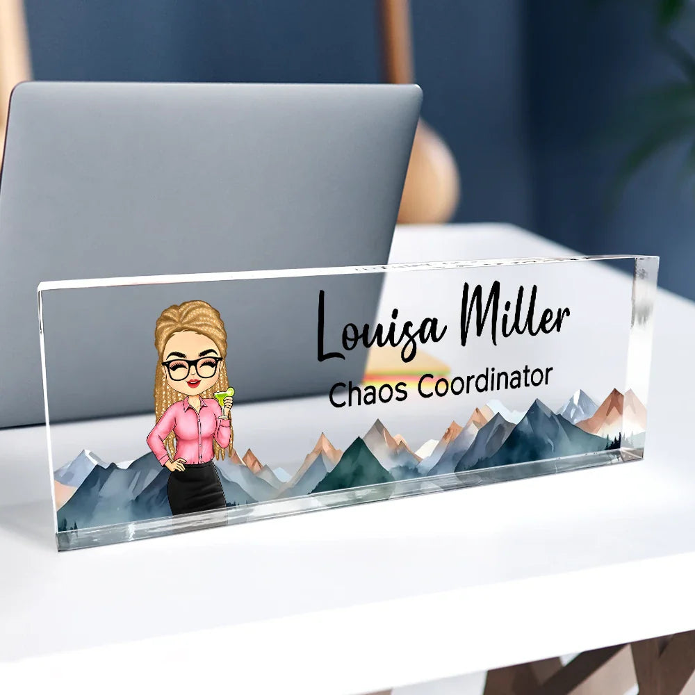 Gift For Bestie, Gift For Sisters, Gifts For Colleagues - Fixer Of Everything - Personalized Desk Name Plate
