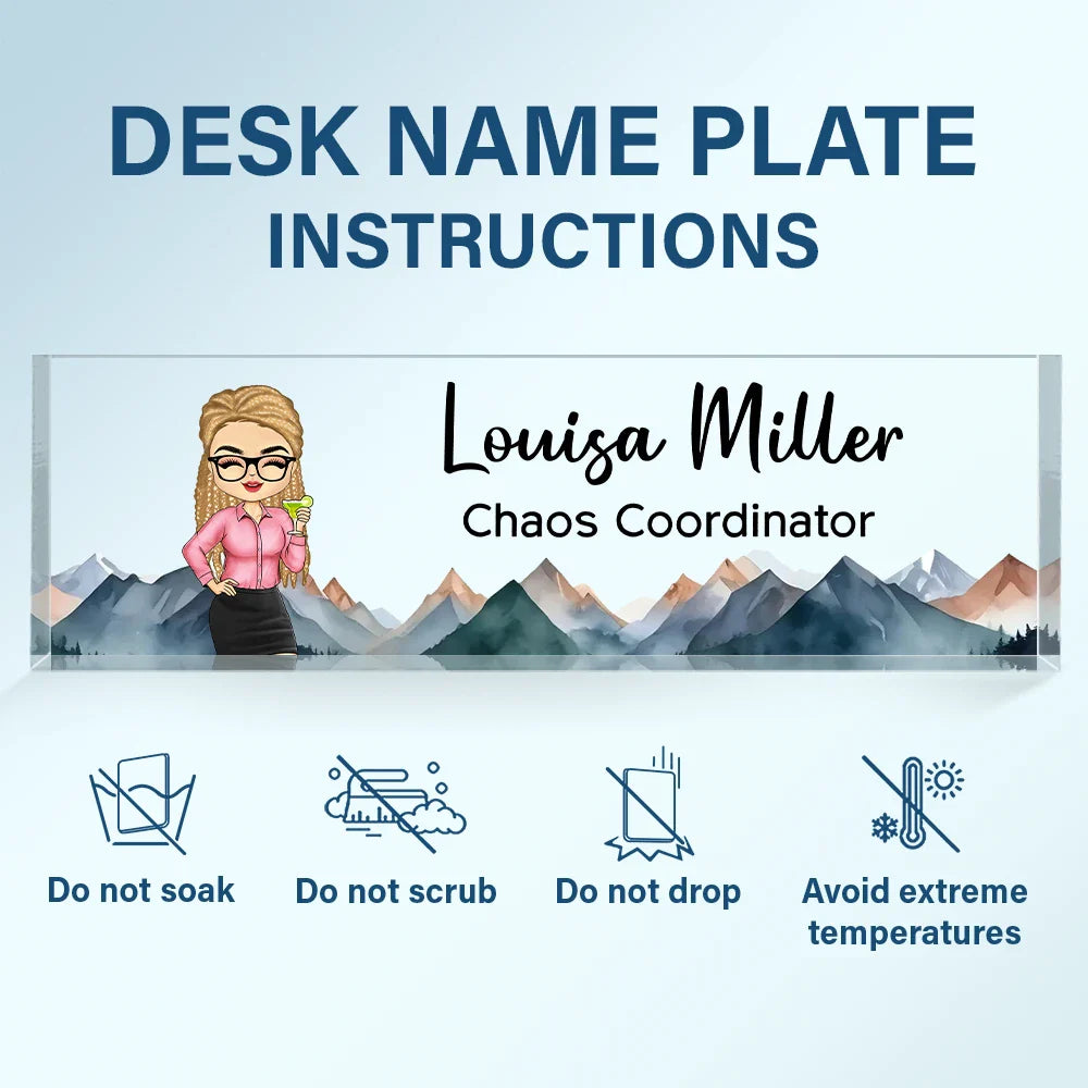 Gift For Bestie, Gift For Sisters, Gifts For Colleagues - Fixer Of Everything - Personalized Desk Name Plate
