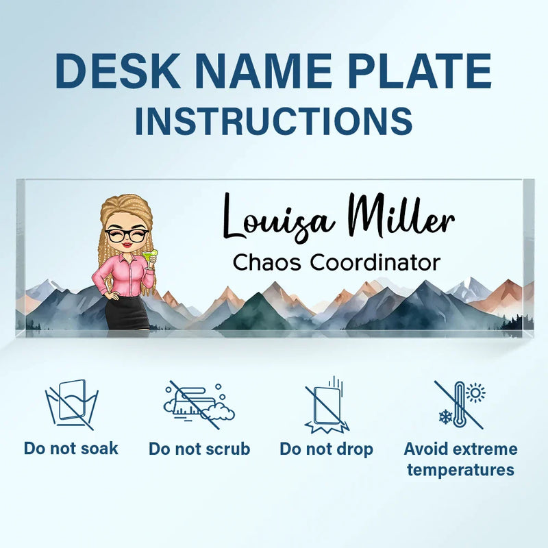 Gift For Bestie, Gift For Sisters, Gifts For Colleagues - Fixer Of Everything - Personalized Desk Name Plate
