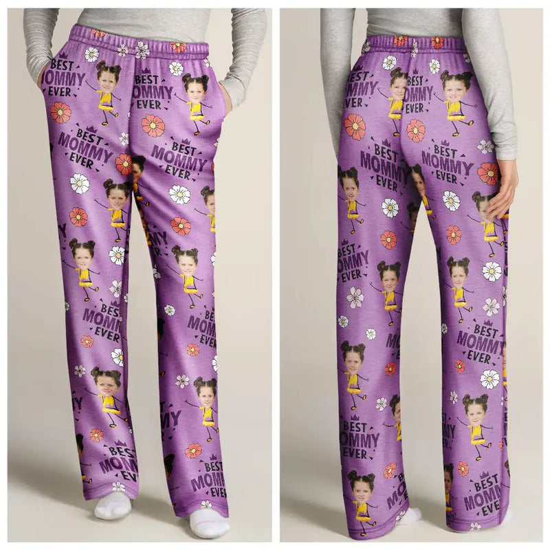 Custom Photo,Gift For Grandma,Gift For Mother,Happy - Custom Photo Best Grandma Nana Mom Ever - Personalized Pajama Pants