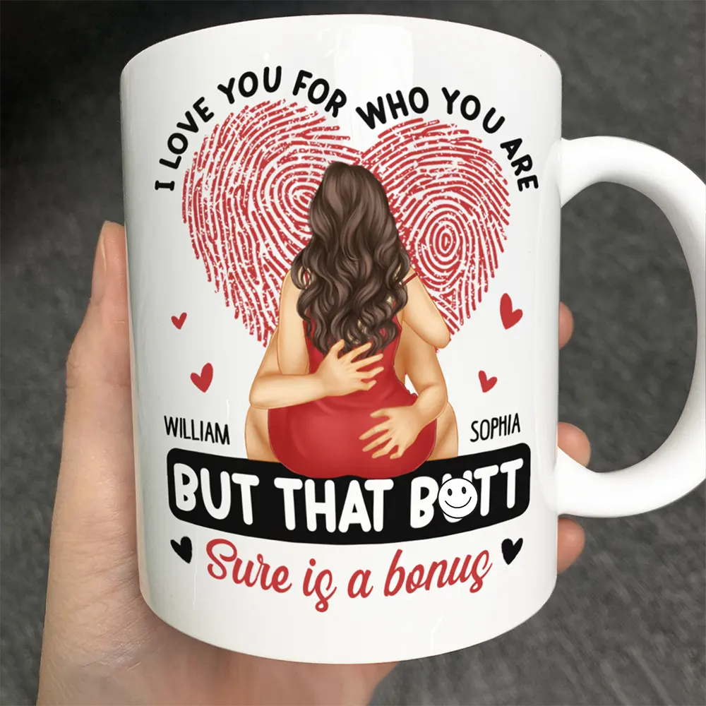 I Love You For Who You Are Hugging Couple - Personalized Mug