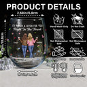 Gift For Bestie, Gift For Sisters - Besties I'd Punch Right In The Throat - Personalized Stemless Wine Glass
