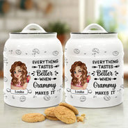 Everything Tastes Better When Grandma Makes It - Personalized Cookie Jar