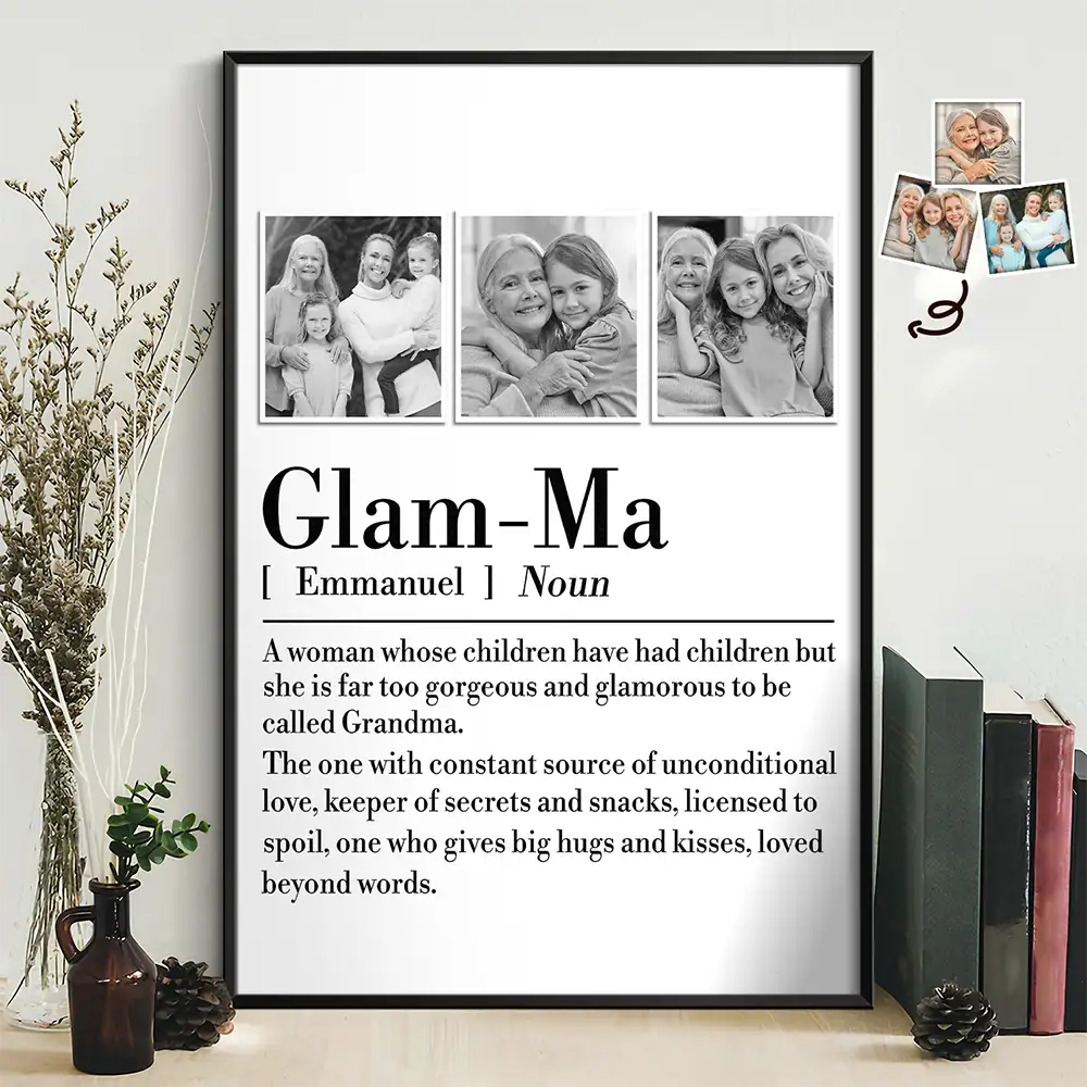 Custom Photo Glamma A Constant Source Of Unconditional Love - Personalized Poster