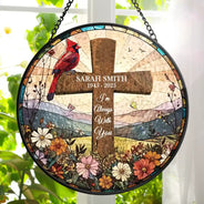 I'm Always With You Memorial - Personalized Stained Glass Window Hanging Suncatcher