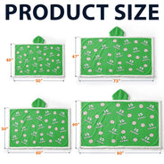 Gift For Yourself,Gift For Women,Gift For Men,Football,Baseball,Basketball,Softball,Christmas,Happy - Sports Pattern Baseball Volleyball Basketball - Personalized Wearable Hooded Blanket
