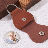 Memorial,Family,Parents,Gift For Grandparents,Sad,Top Market,Custom Photo - Custom Photo Calendar The Moment Your Heart Stopped Memorial - Personalized Leather Pocket Hug