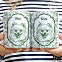 Happy,Dog Lovers,Pet Lovers,Cat Lovers,Non-Eng,Photo - Pencil Sketch - White Background - Custom Photo Pencil Sketch Art Dog Cat Kid Pet Portrait Toile - Personalized White Edge-to-Edge Mug