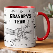 Gift For Husband,Gift For Yourself,Gift For Men,Gift For Father,Gift For Grandpa,Non-Eng,Icon,Humorous - Daddy's Team Fist Bump - Personalized Mug