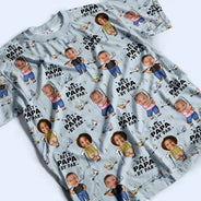 Gift For Husband,Gift For Yourself,Gift For Men,Gift For Father,Gift For Grandpa,Dad's Hobby,Grandpa's Hobby,Golf,Non-Eng,Photo,Playful - Custom Photo Best Dad By Par Funny Kid - Personalized Full Print T Shirt
