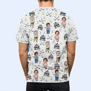 Gift For Husband,Gift For Yourself,Gift For Men,Gift For Father,Gift For Grandpa,Dad's Hobby,Grandpa's Hobby,Golf,Non-Eng,Photo,Playful - Custom Photo Best Dad By Par Funny Kid - Personalized Full Print T Shirt