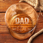 Gift For Father,Non-Eng,Icon,Humorous - Dad The Man The Myth The Legend Hand Punch - Personalized Engraved Whiskey Glass
