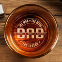 Gift For Father,Gift For Grandpa,Non-Eng,Custom Text,Humorous - Dad The Man The Myth The Legend Custom Kid Name - Personalized Engraved Whiskey Glass